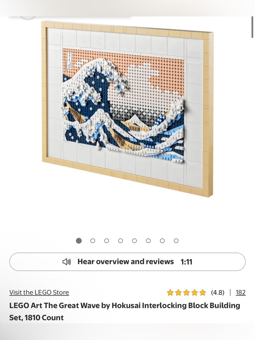 LEGO Art The Great Wave by Hokusai - 1810 PCS